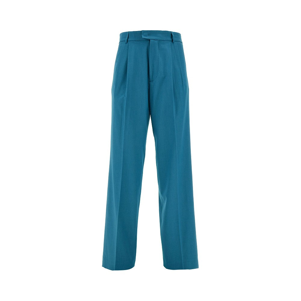 Viscose and wool blend pants with dart