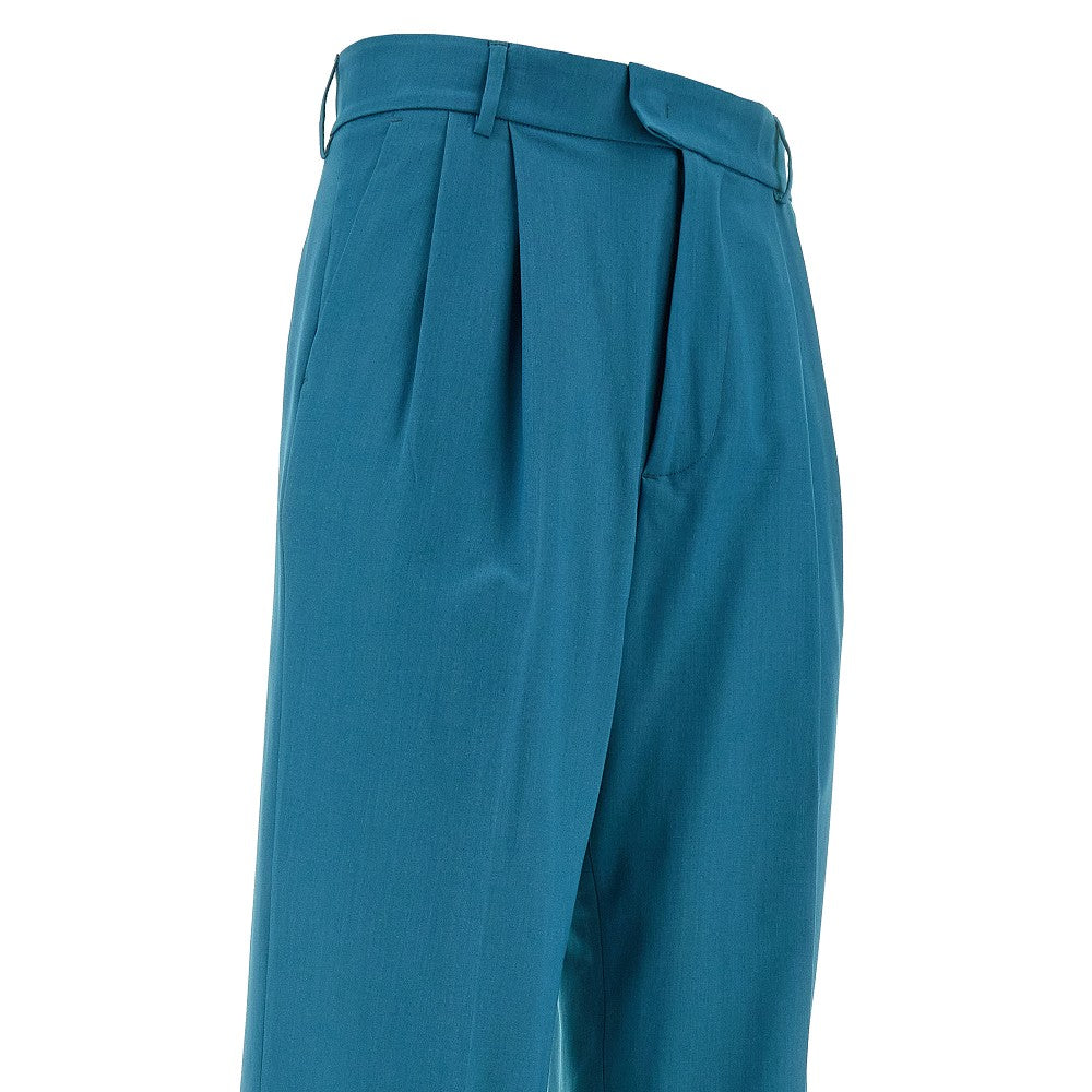 Viscose and wool blend pants with dart