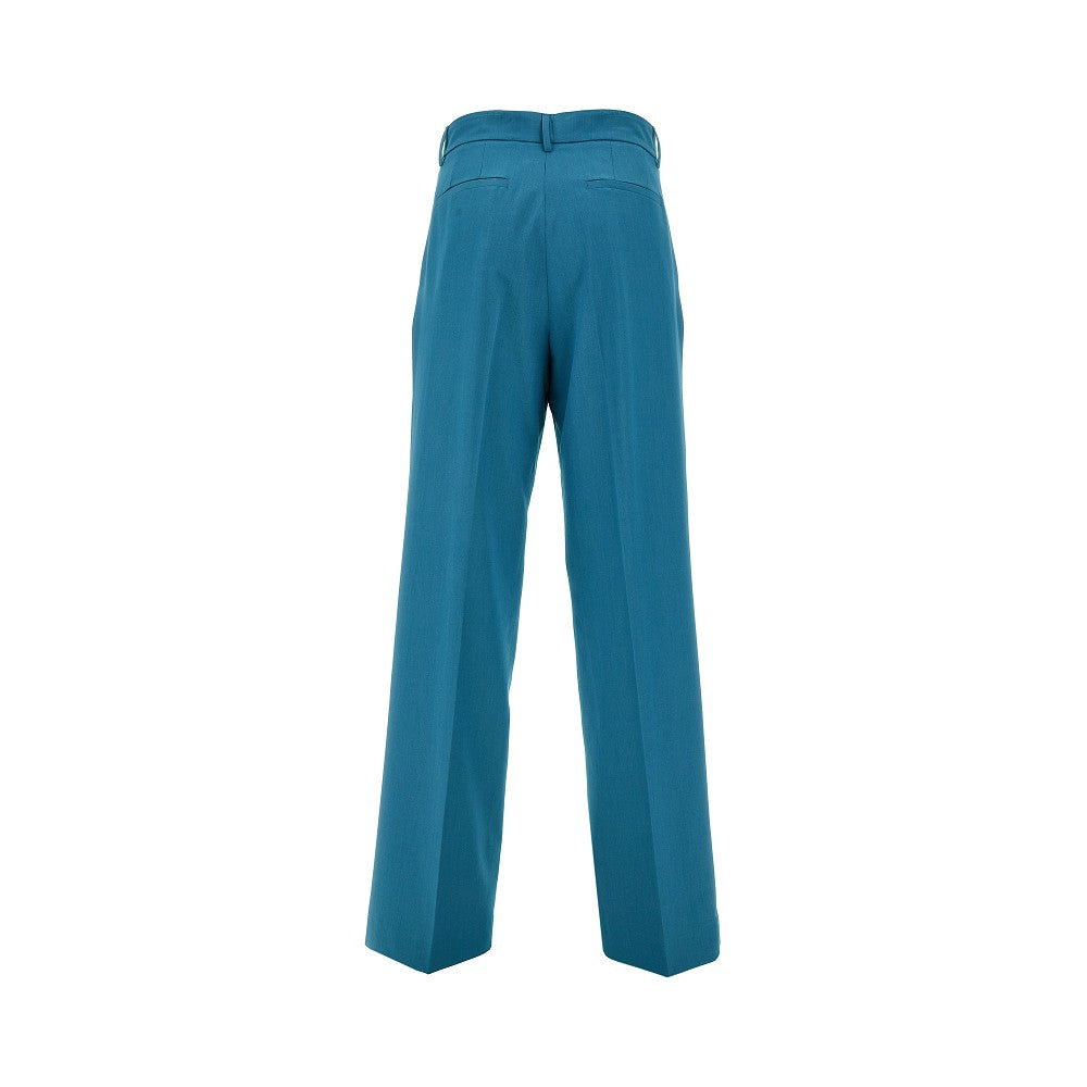 Viscose and wool blend pants with dart