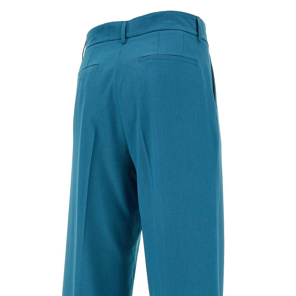 Viscose and wool blend pants with dart