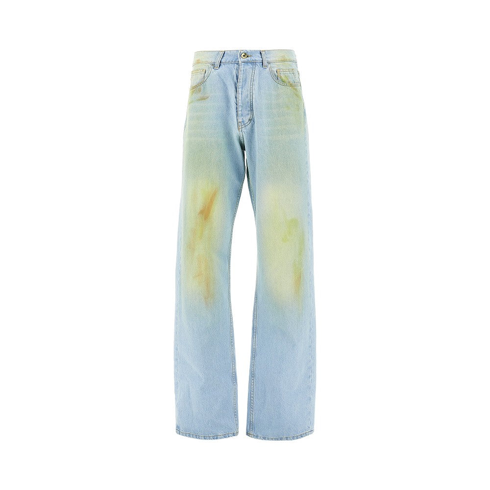 Jeans Relaxed Fit con effetto macchiato