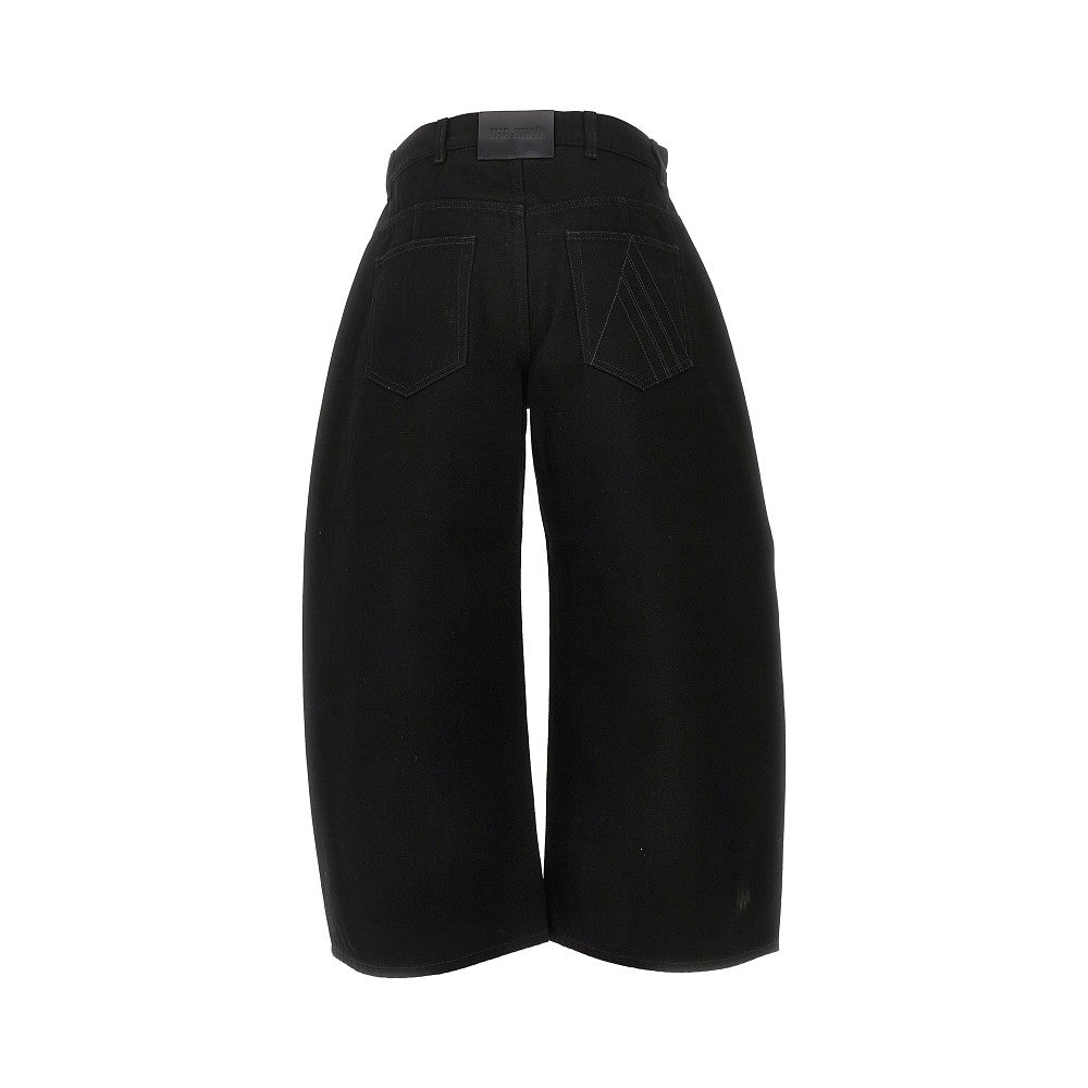 Jeans cropped con gamba ampia