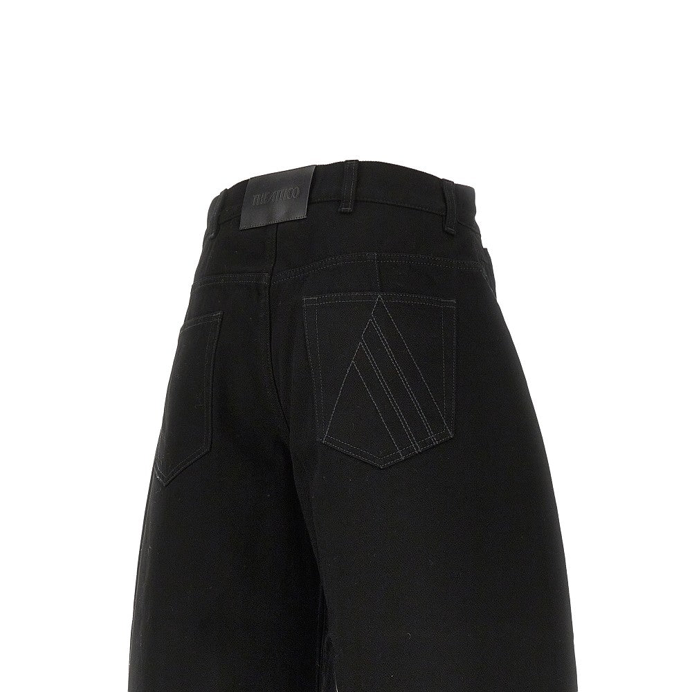 Jeans cropped con gamba ampia