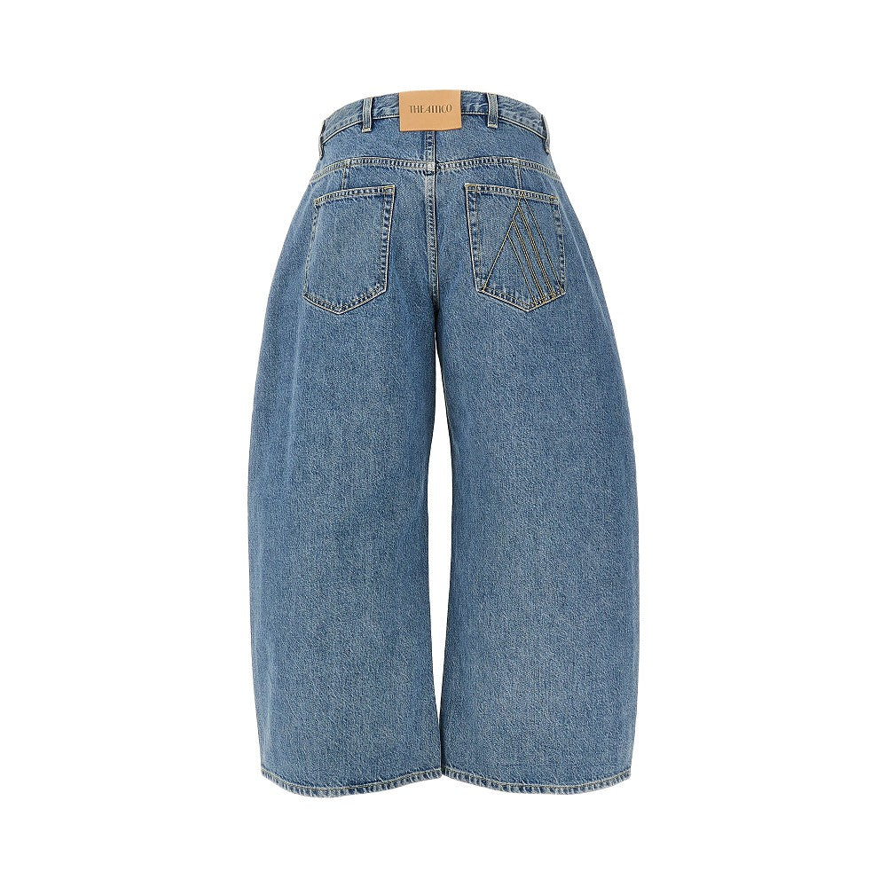 Cropped wide leg jeans