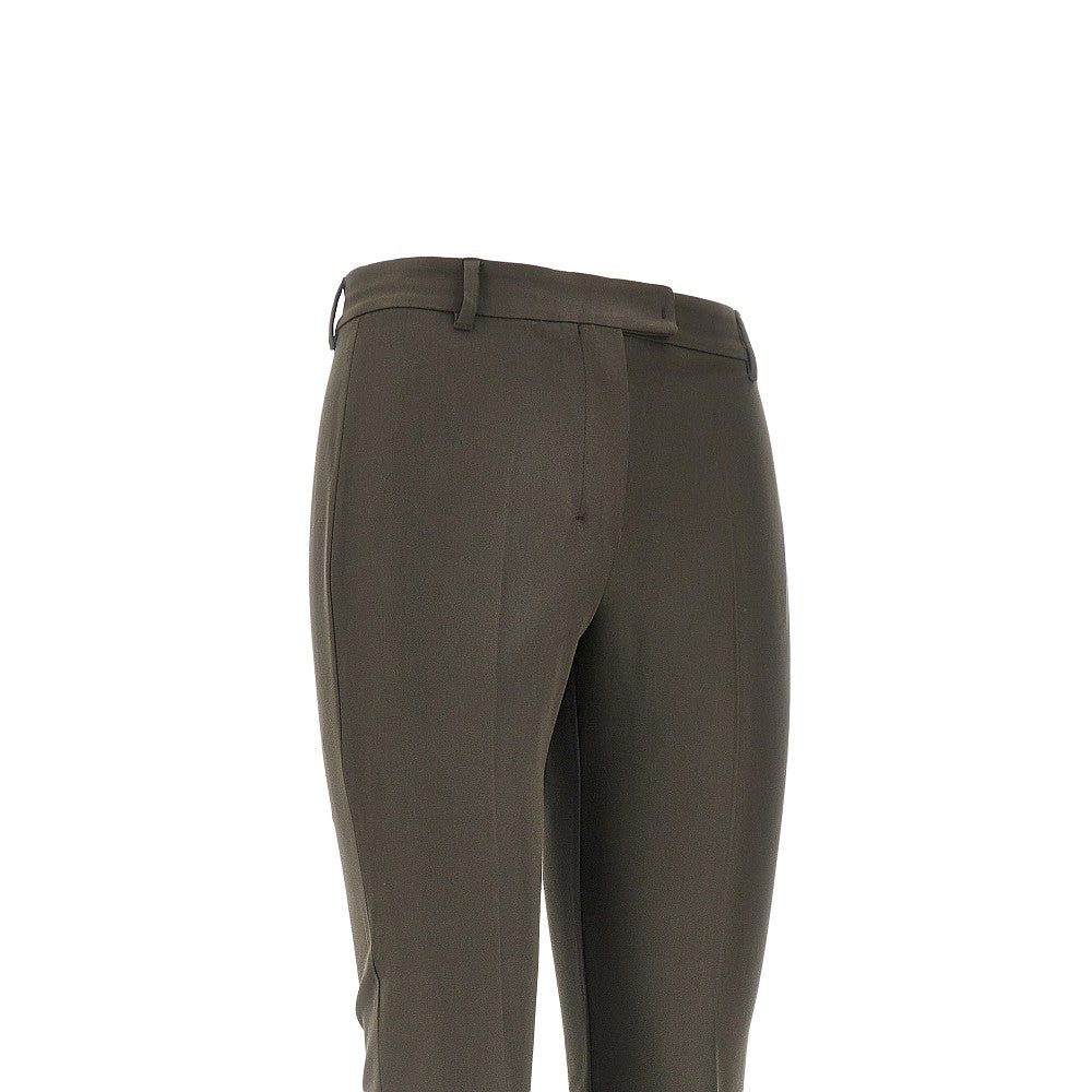 Cotton and viscosa cropped pants