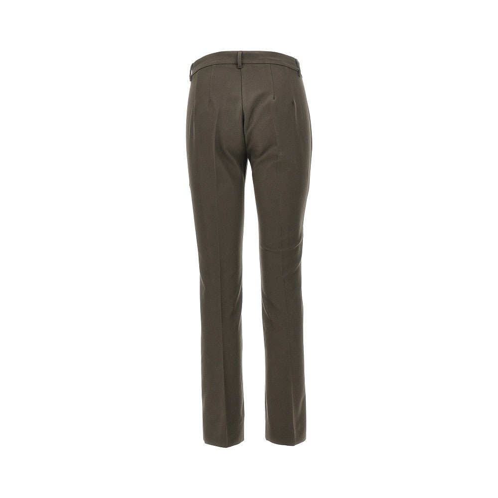 Cotton and viscosa cropped pants