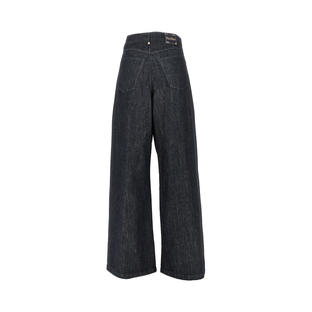 Kapok-blend denim wide leg jeans