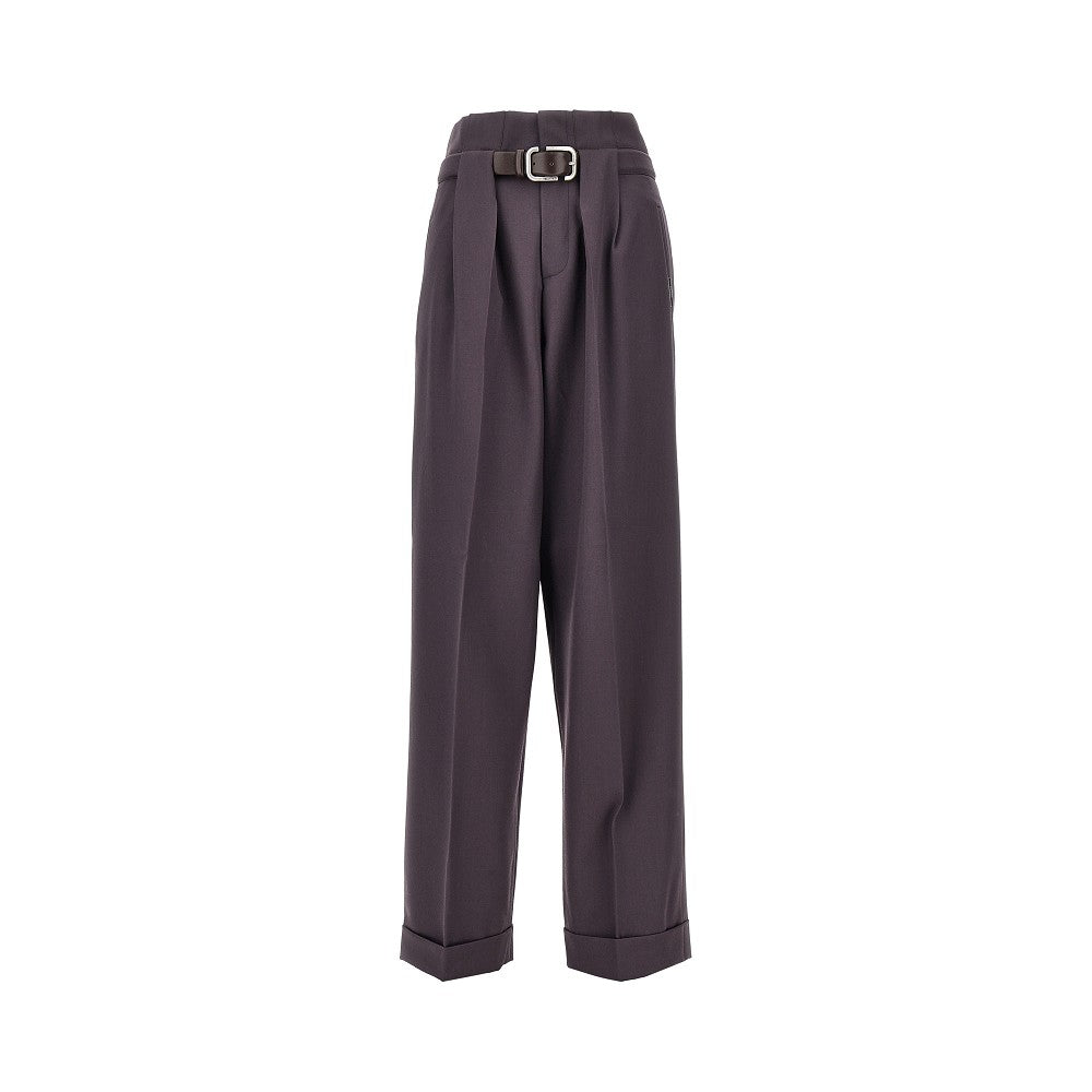 Pantalone in gabardine con cintura
