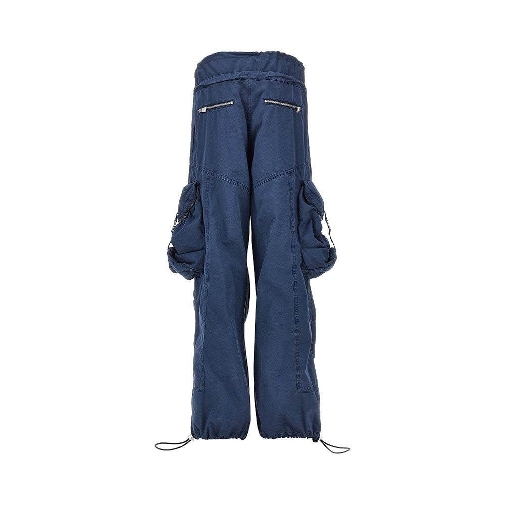 Pantalone cargo in cotone washed
