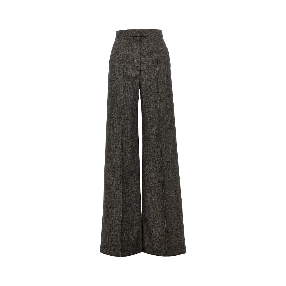 Pantalone sartoriale in lana effetto denim