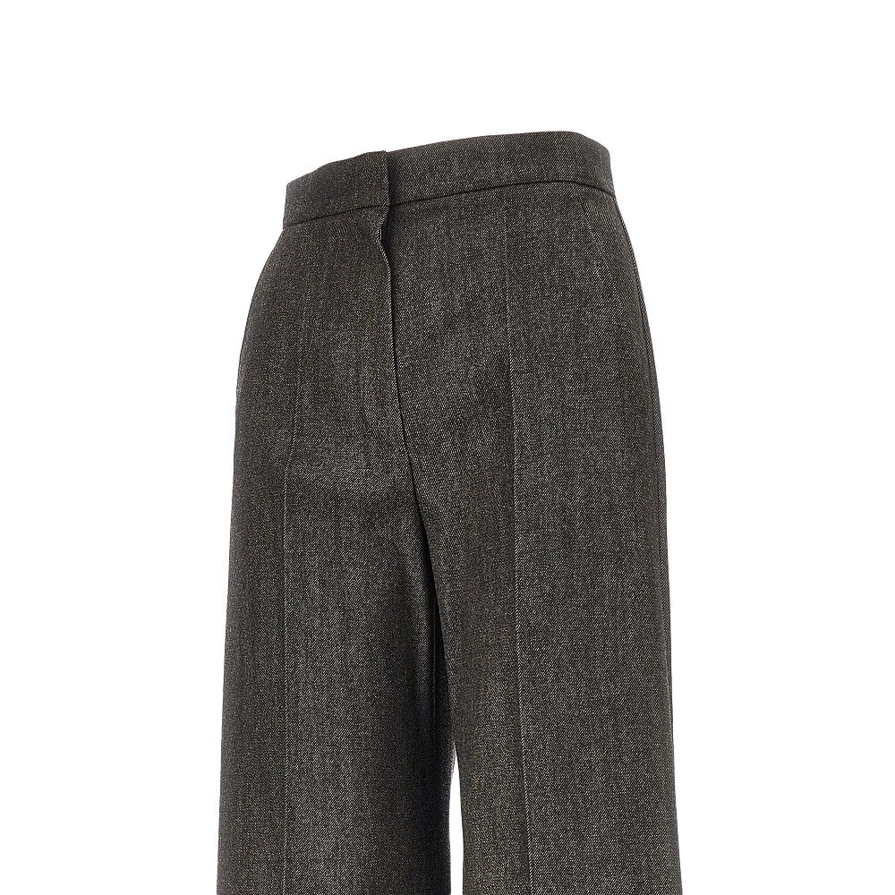 Pantalone sartoriale in lana effetto denim
