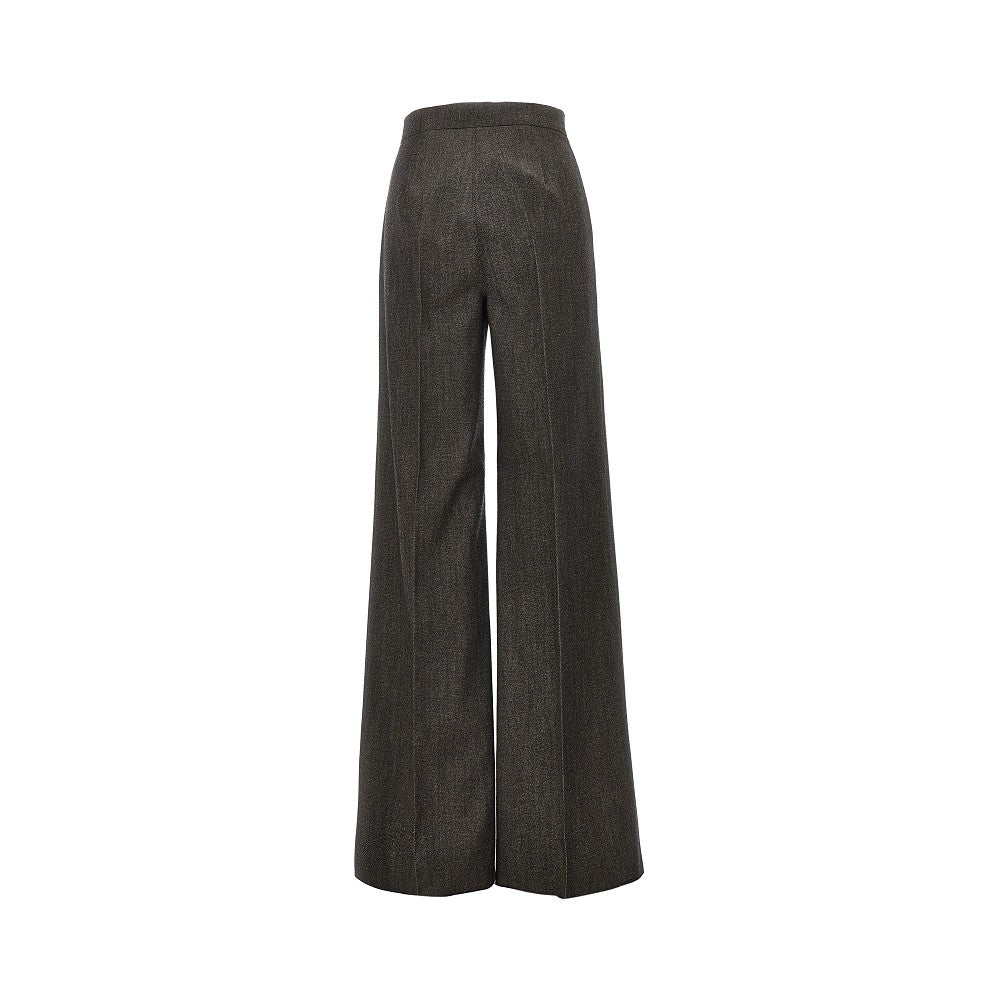 Pantalone sartoriale in lana effetto denim