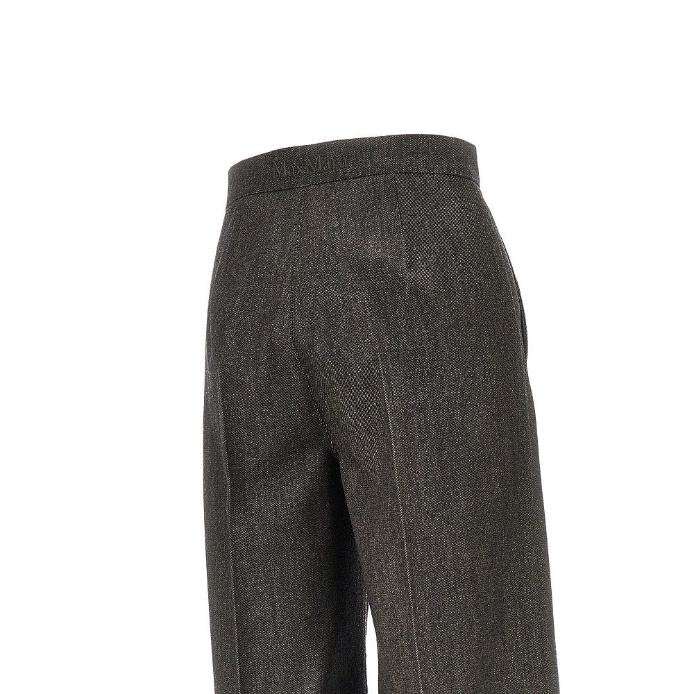 Pantalone sartoriale in lana effetto denim