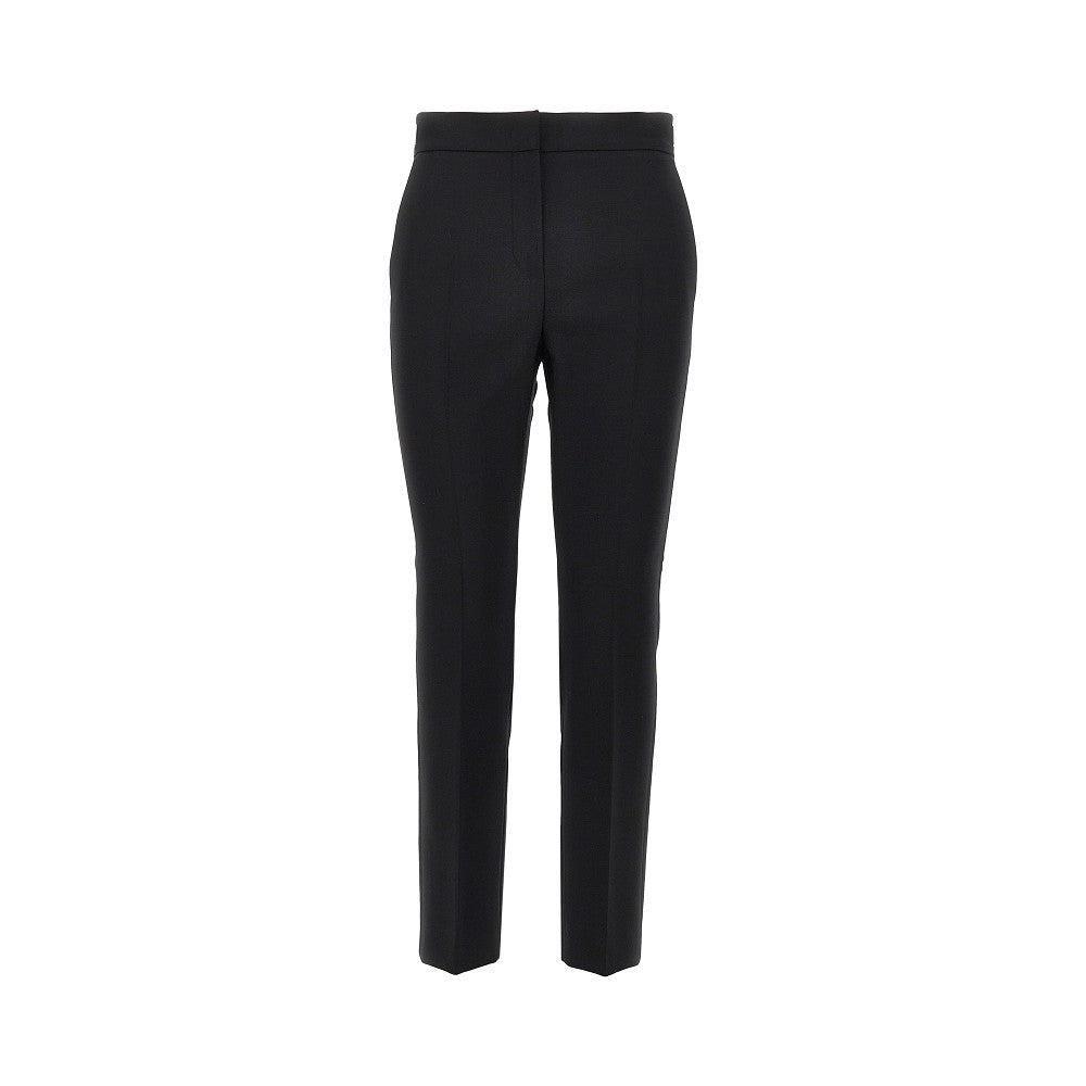 Pantalone cropped in tela di lana stretch