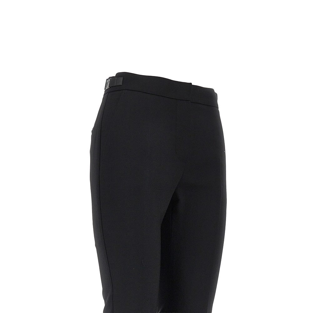 Pantalone cropped in tela di lana stretch