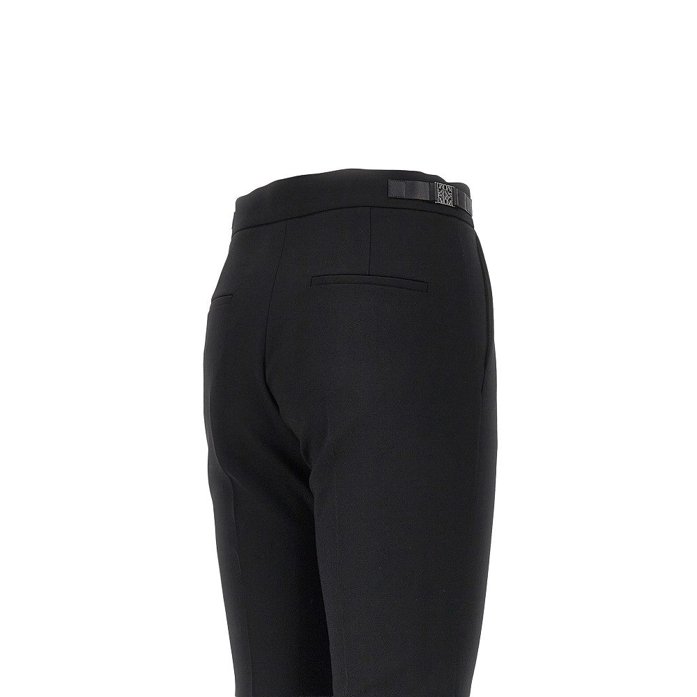Pantalone cropped in tela di lana stretch
