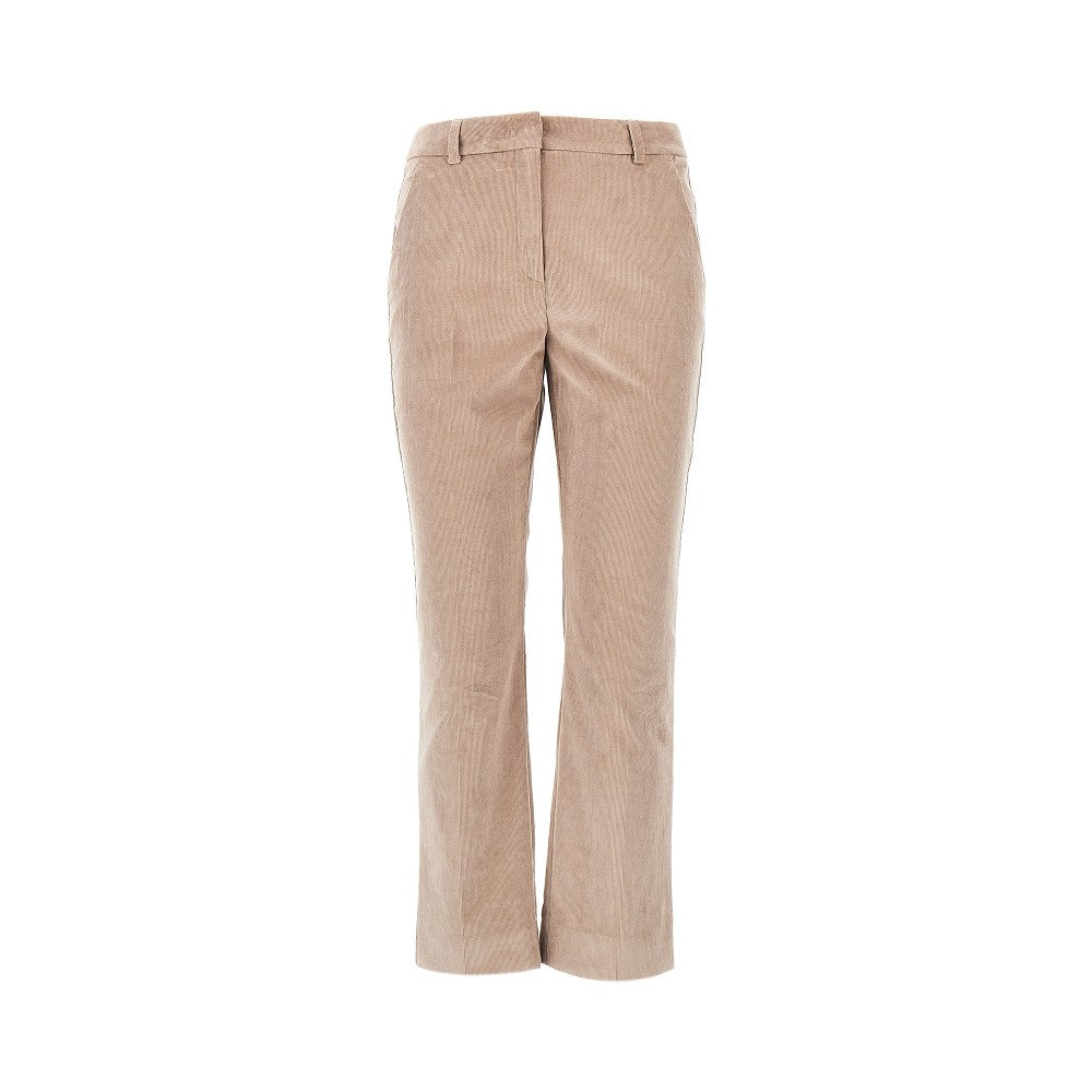 Pantalone cropped in velluto