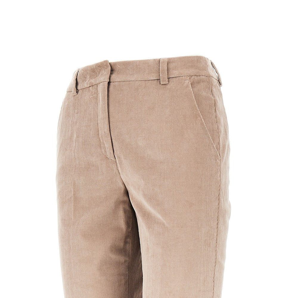 Pantalone cropped in velluto