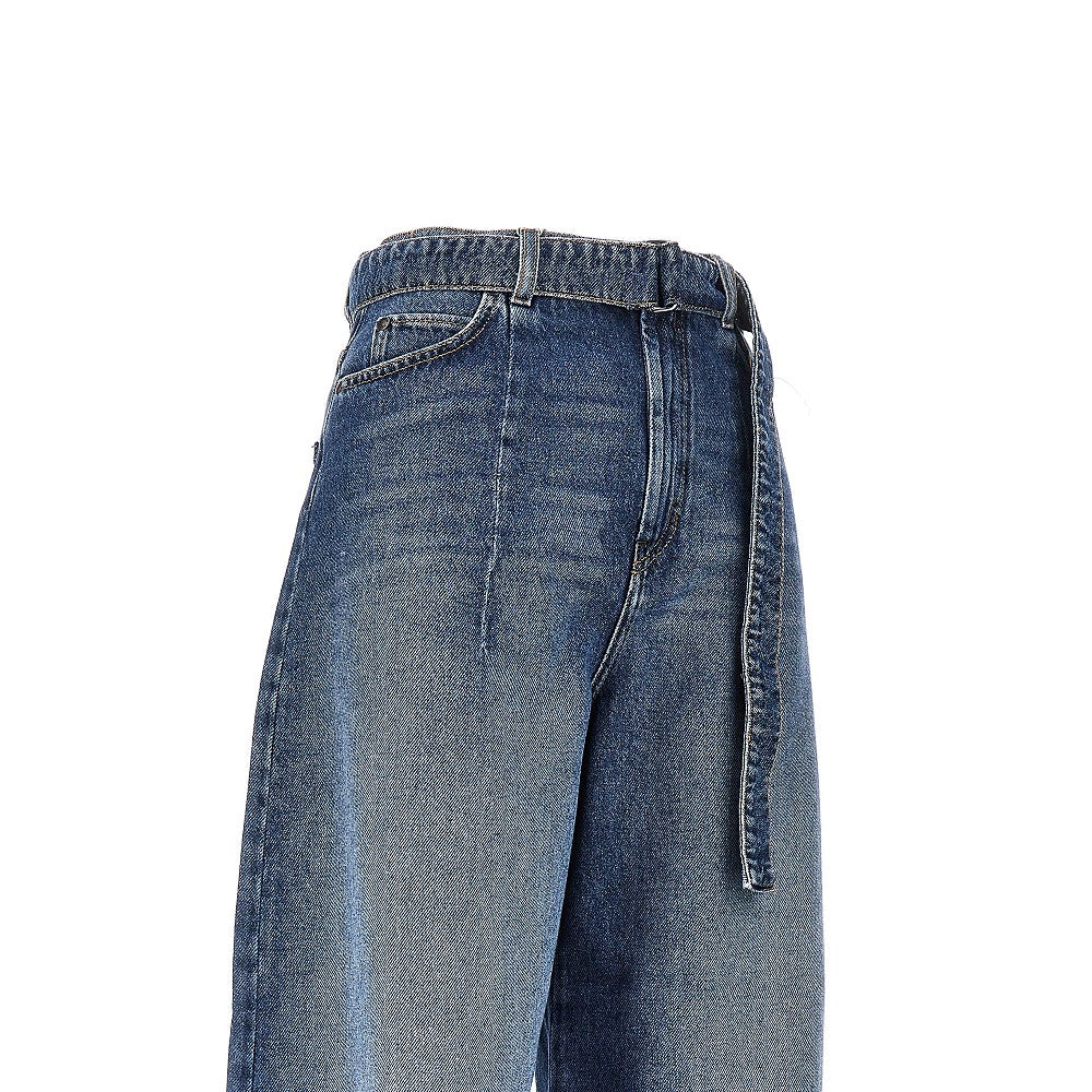 Jeans oversize in denim di cotone