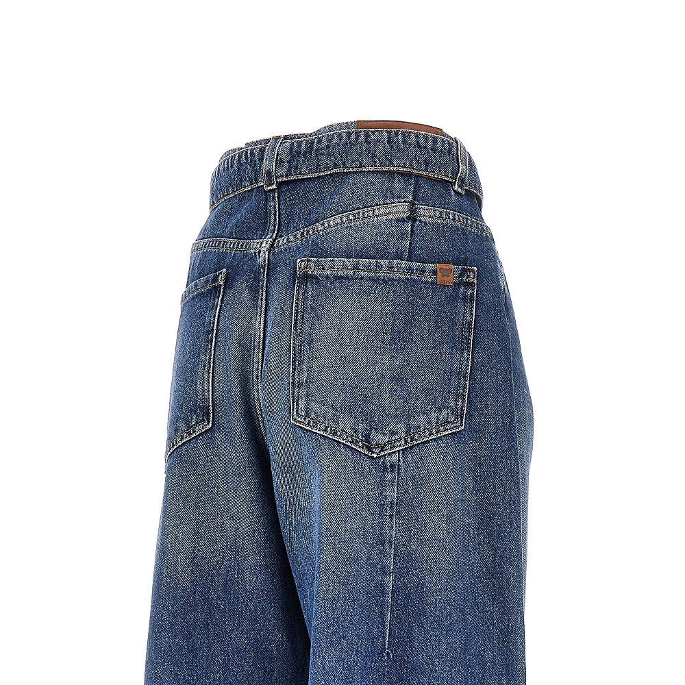 Jeans oversize in denim di cotone