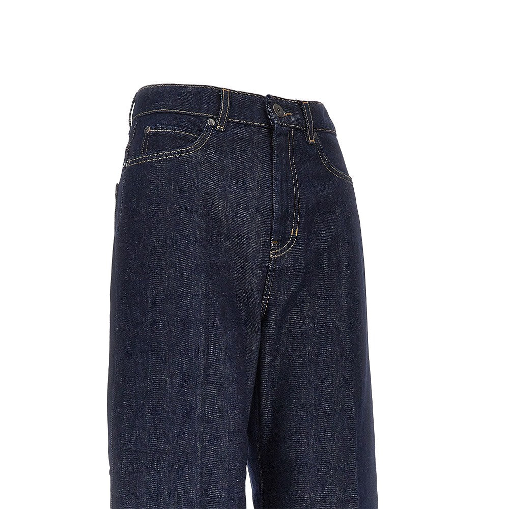 Jeans wide-leg in denim di cotone