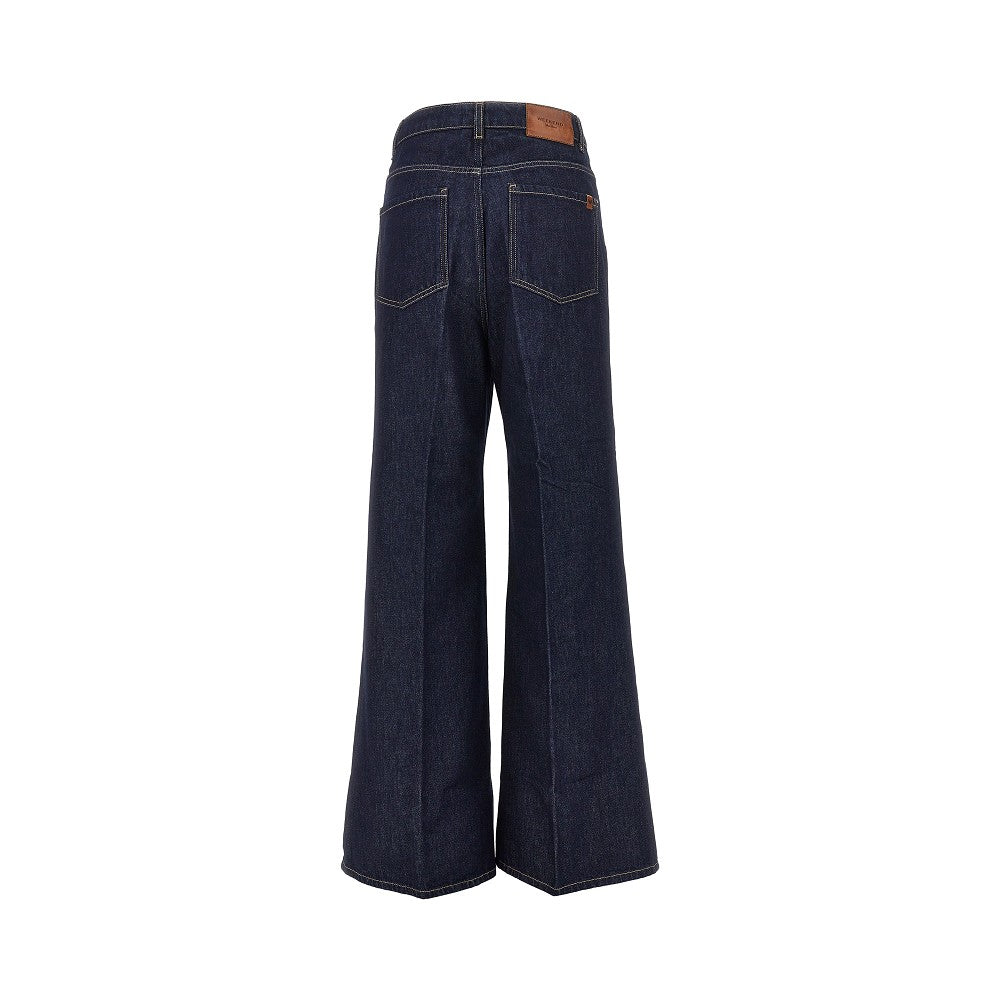 Jeans wide-leg in denim di cotone