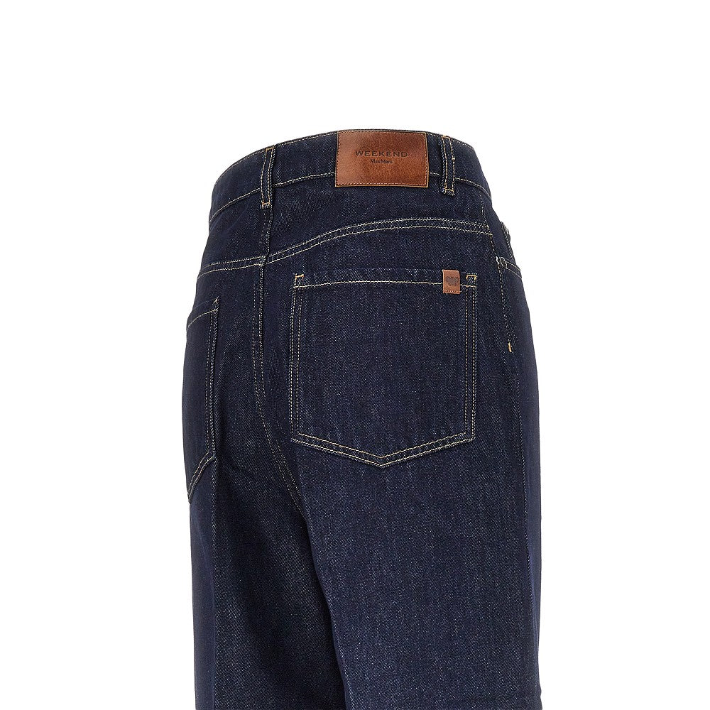 Jeans wide-leg in denim di cotone