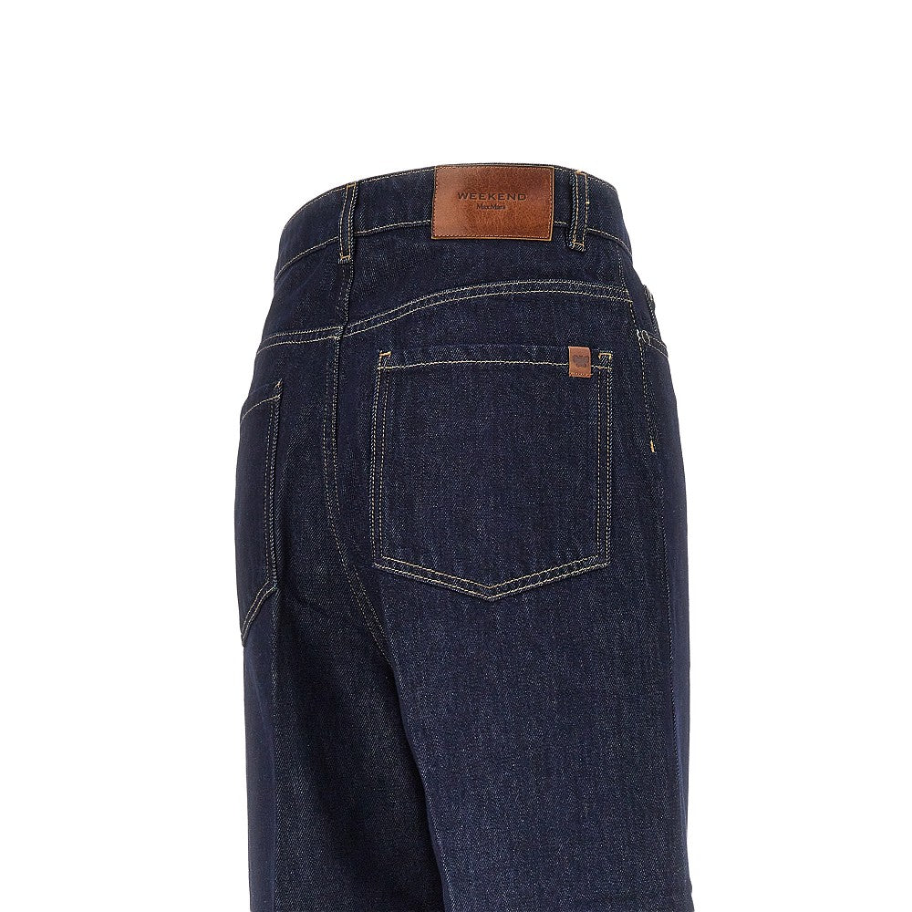 Jeans wide-leg in denim di cotone