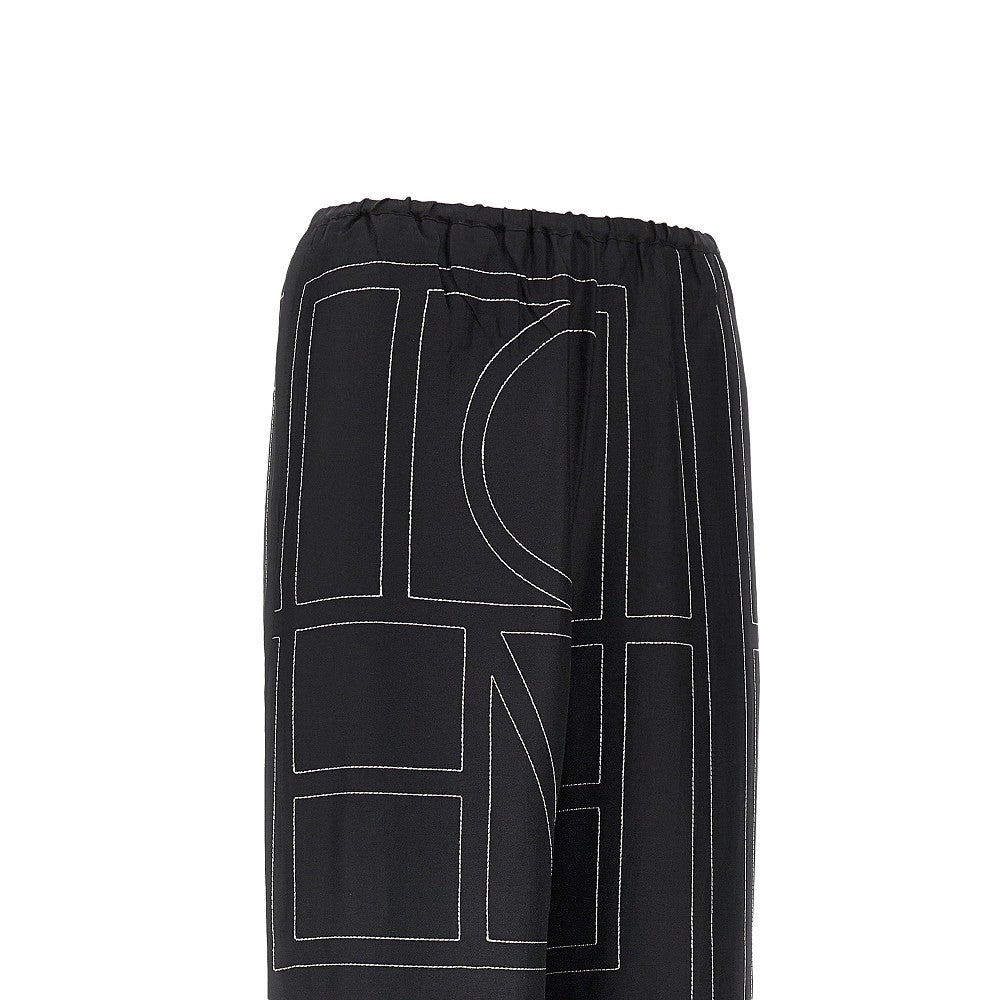 Pantalone pyjama in seta Monogram
