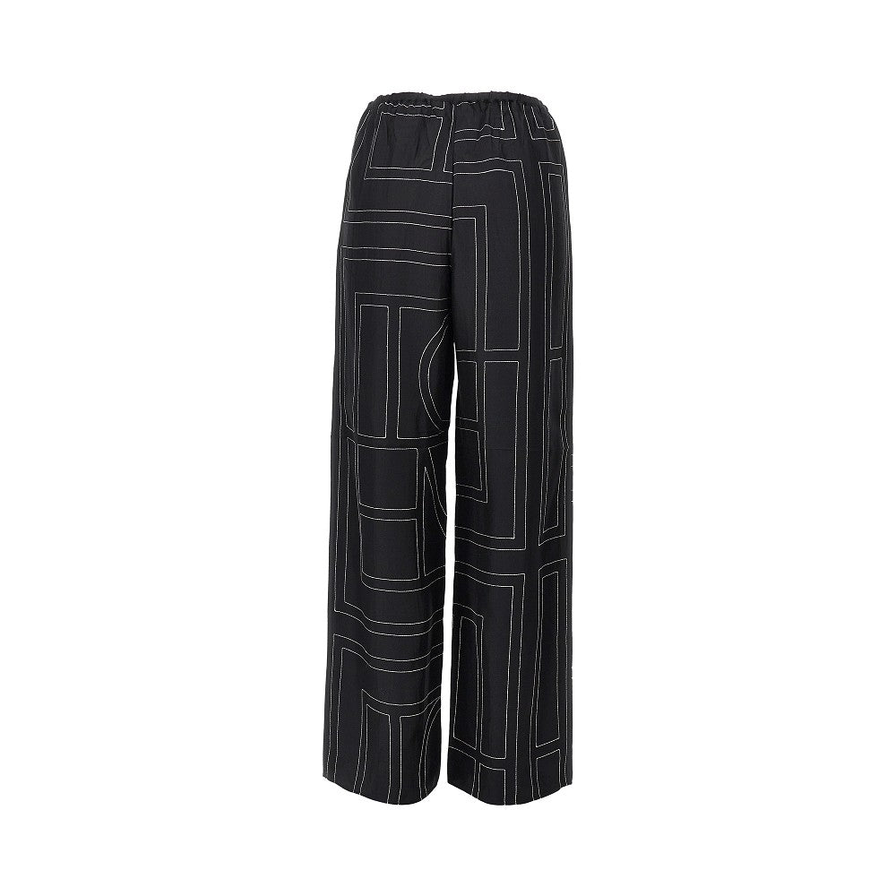 Pantalone pyjama in seta Monogram