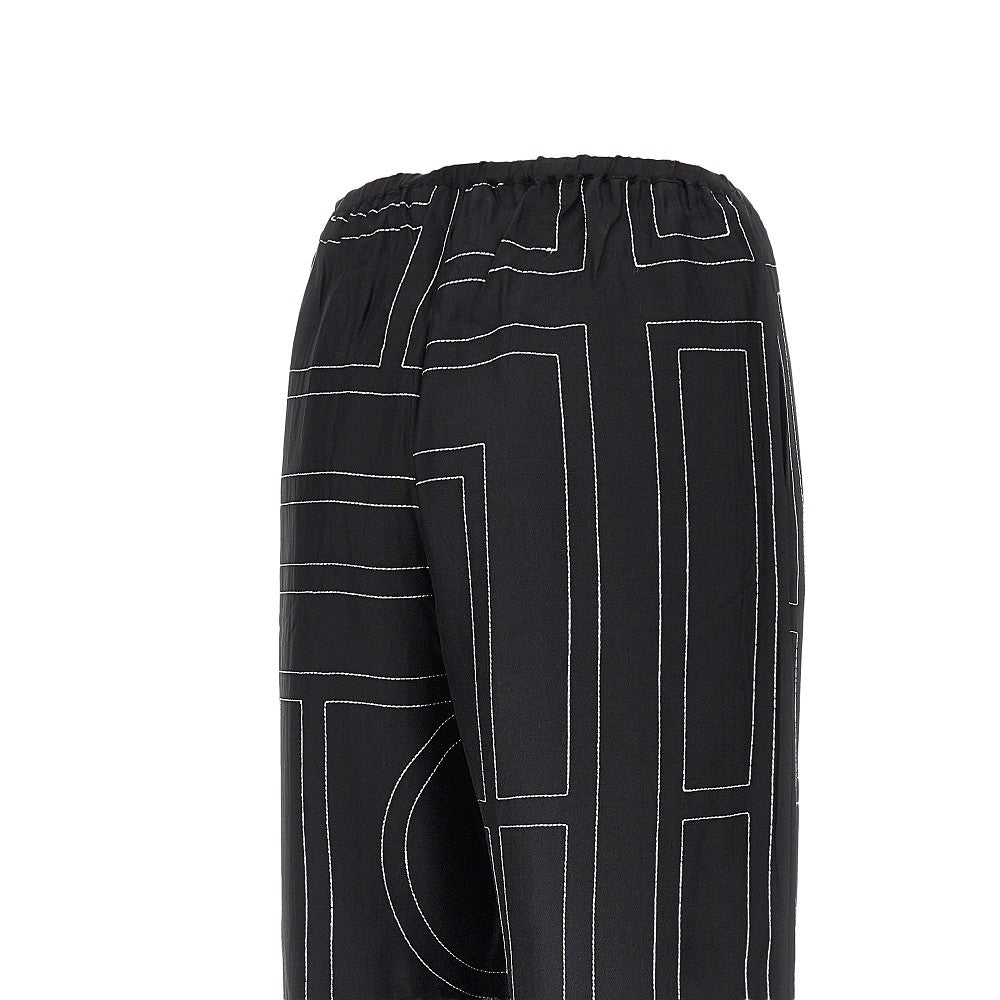 Pantalone pyjama in seta Monogram