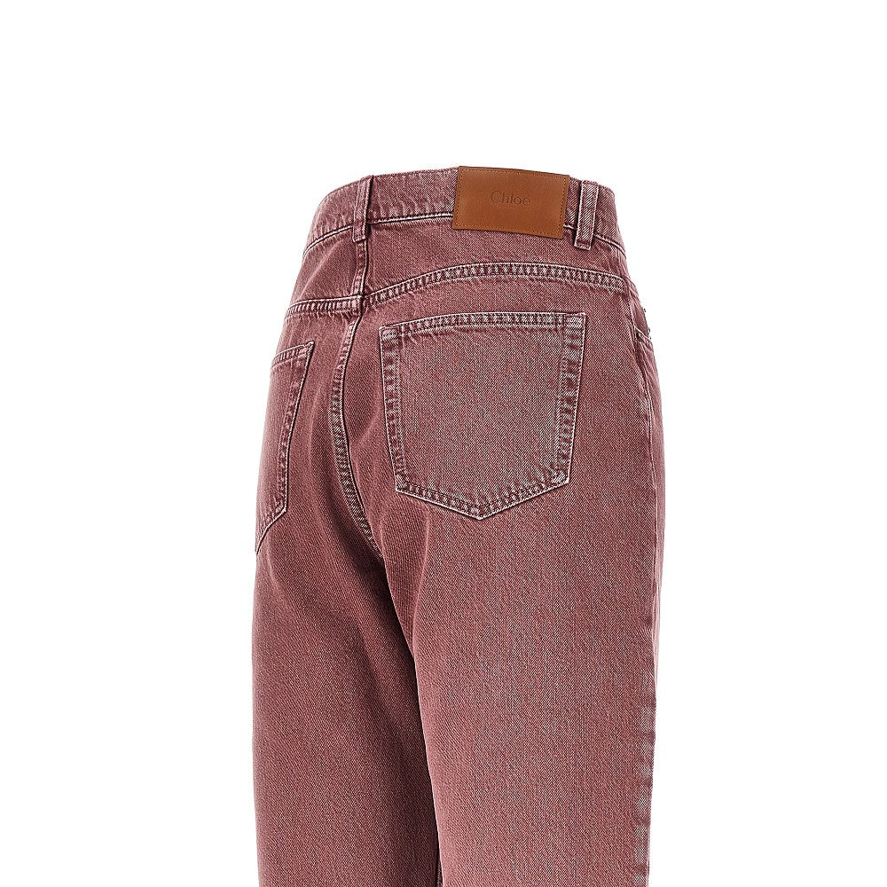 Jeans a vita alta con gamba affusolata