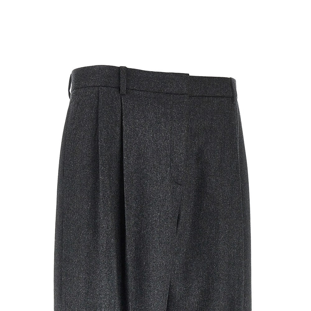 'August' pleated flannel pants
