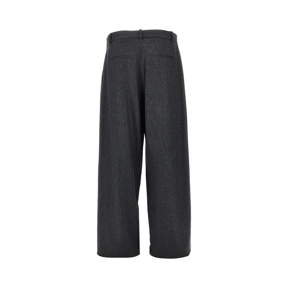 'August' pleated flannel pants