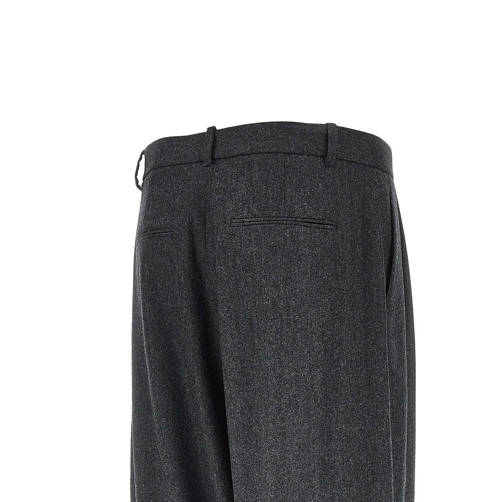 'August' pleated flannel pants