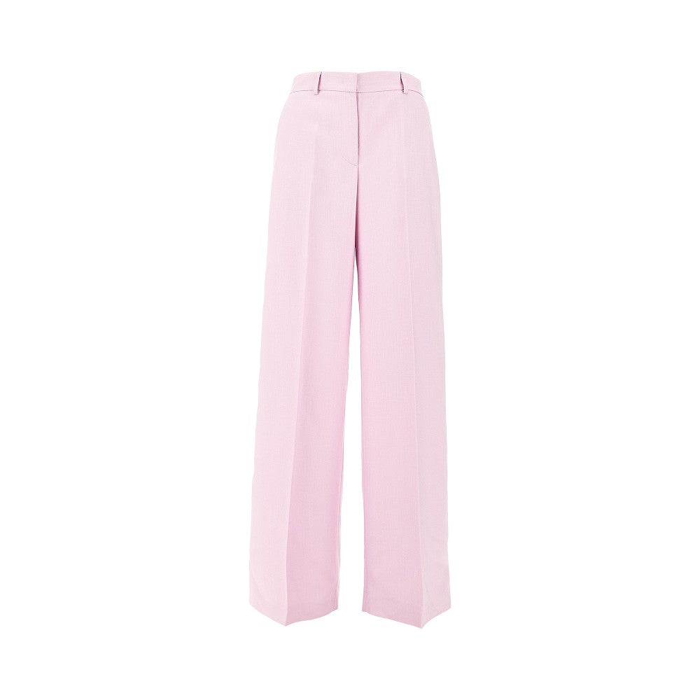 Pantalone sartoriale a gamba ampia in tela