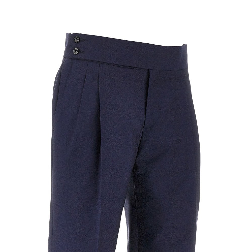 Pantalone in lana e mohair con doppia pince