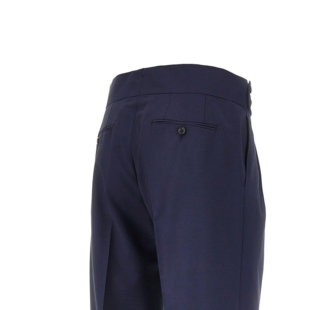 Pantalone in lana e mohair con doppia pince