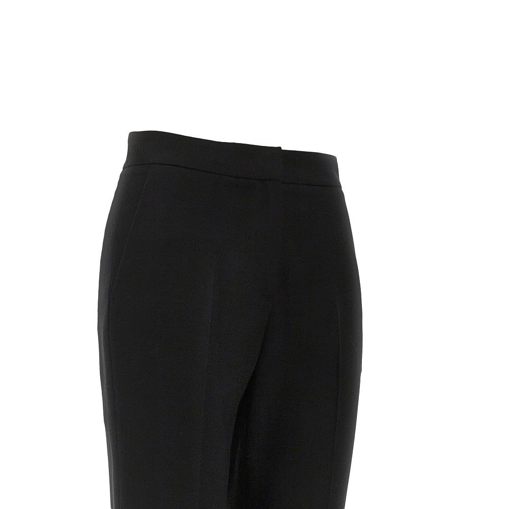 Pantalone cropped a gamba dritta in tela