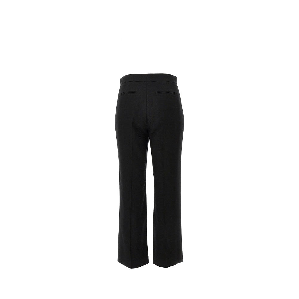 Pantalone cropped a gamba dritta in tela
