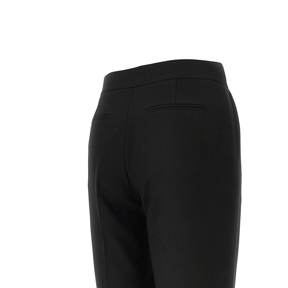 Pantalone cropped a gamba dritta in tela