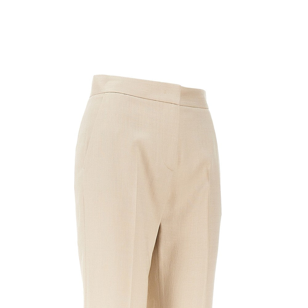 Canvas cropped straight leg pants