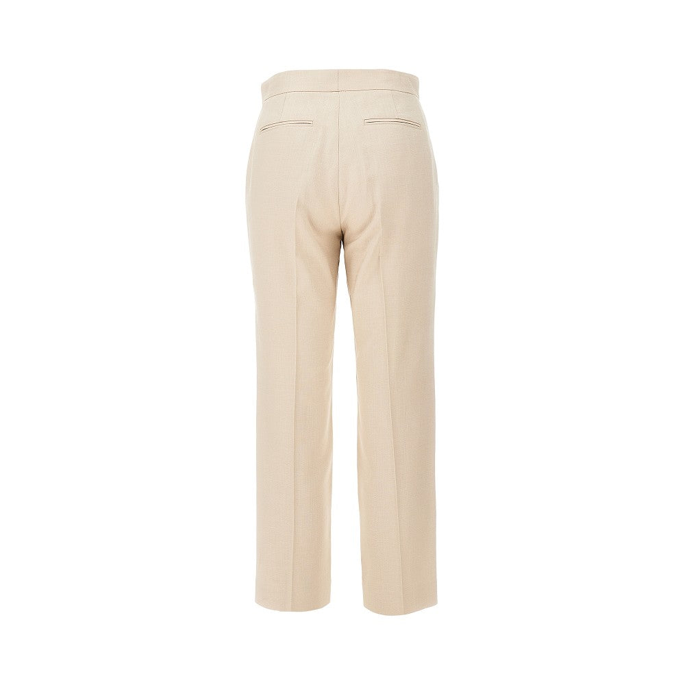 Canvas cropped straight leg pants