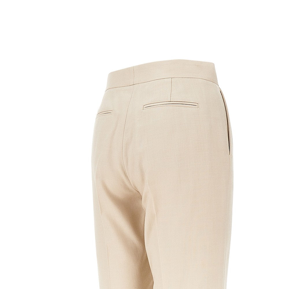 Canvas cropped straight leg pants