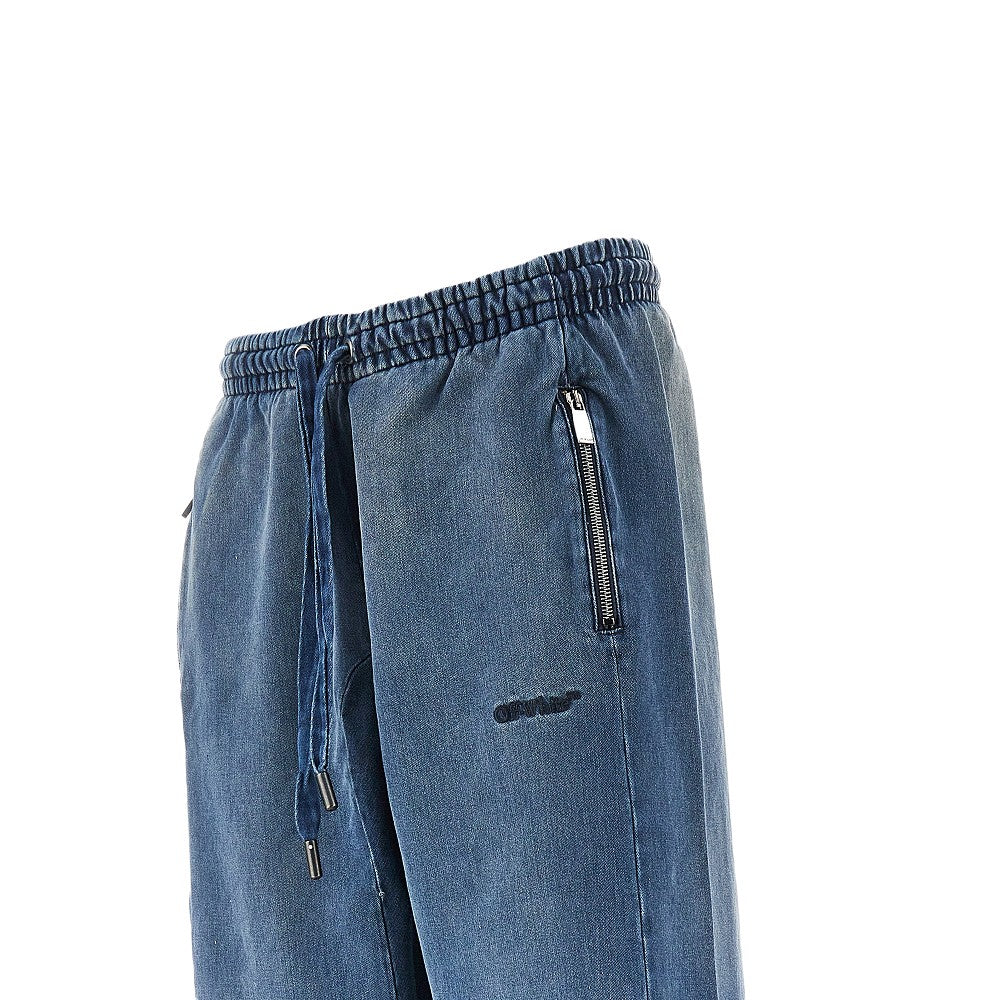 Denim fabric Slouchy Fit sweatpants