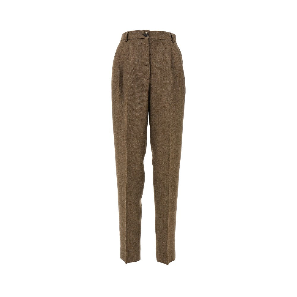 Linen pants with darts