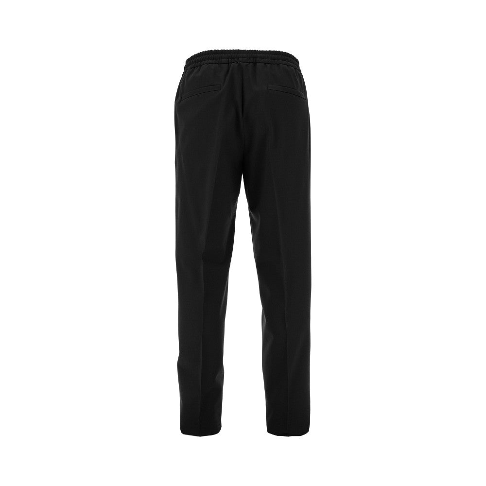 Stretch wool-blend leisure-fit pants