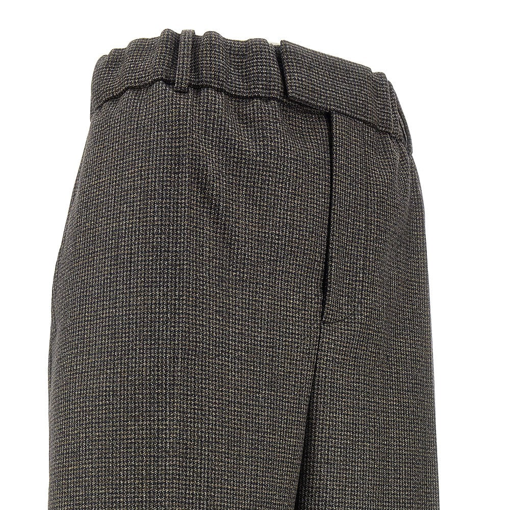 Houndstooth wool trousers