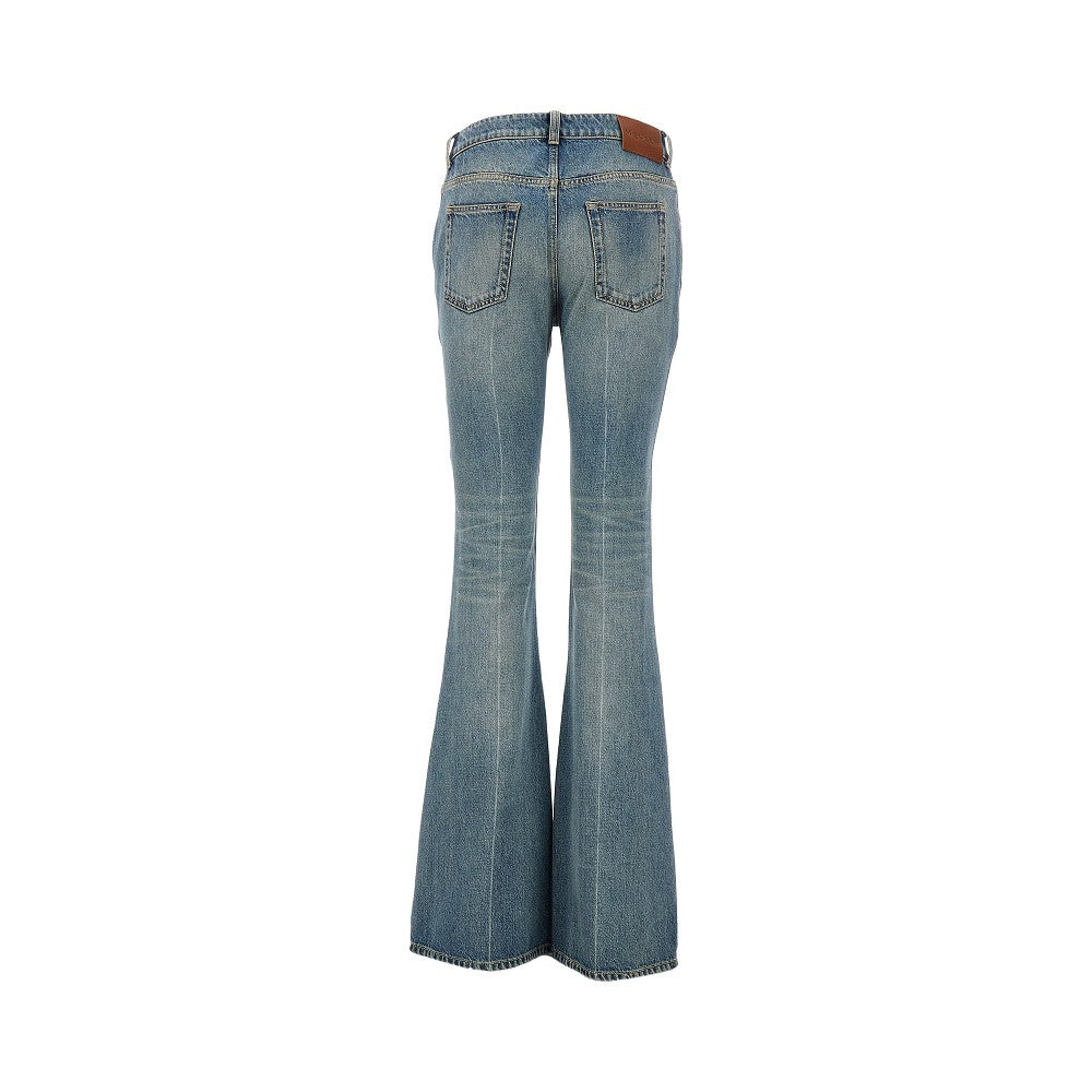 Stone Washed denim bootcut jeans
