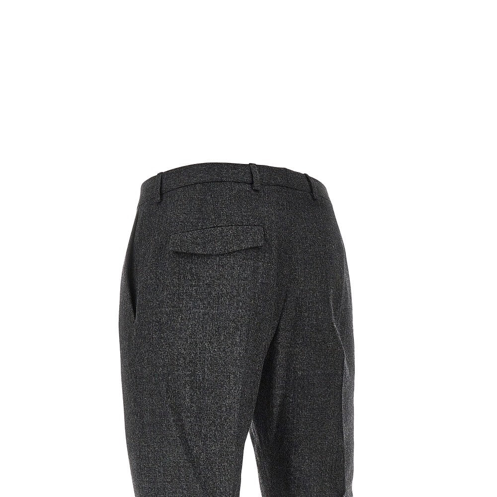 Mouliné wool pants